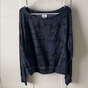Sundry blue and Black Camouflage Sweatshirt